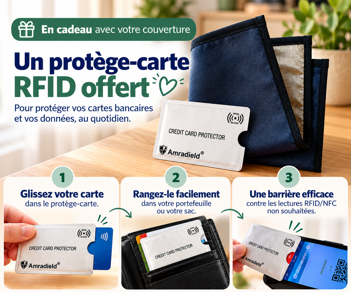 Couverture de Protection EMF pour Femme Enceinte — Bouclier Anti-Ondes pour Bébé